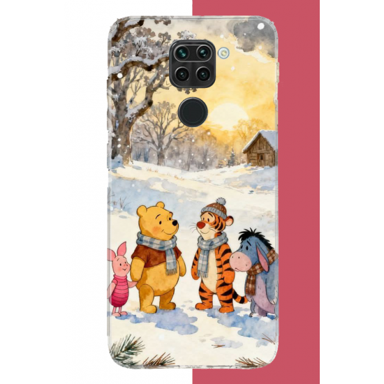 Redmi Note 9 Uyumlu Winnie The Pooh2 UV Baskılı Silikon Kılıf