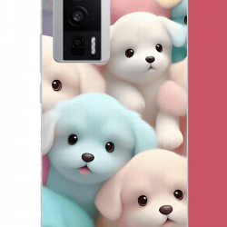 POCO F5 PRO Uyumlu sevimli renkli köpek UV Baskılı Silikon Kılıf