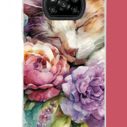 Poco X3-X3 Pro-Nfc Uyumlu Sulu Boya Kedi Uv Baskılı Silikon Kılıf Poco X3-X3 Pro-Nfc Uyumlu Sulu Boya Kedi Uv Baskılı Silikon Kılıf