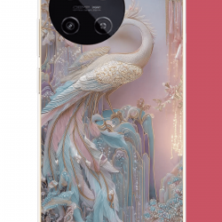 Realme 11 4G Uyumlu kristal kuğu UV Baskılı Silikon Kılıf