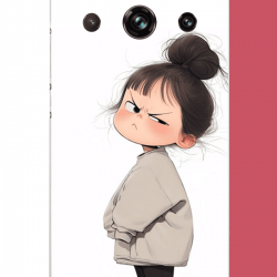 Realme 11 PRO-11 PRO PLUS Uyumlu kawaii sinirli kız UV Baskılı Silikon Kılıf