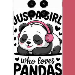 Realme 12 4G-12 Plus Uyumlu kawaii panda UV Baskılı Silikon Kılıf