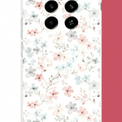Realme 12 4G-12 Plus Uyumlu lila mavi pattern UV Baskılı Silikon Kılıf
