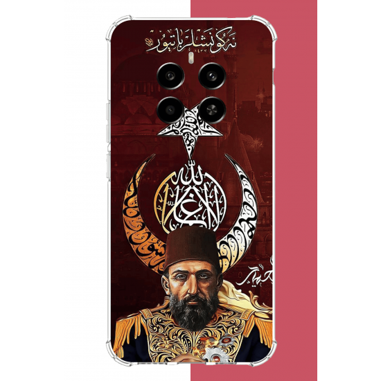 Realme 12 4G-12 Plus Uyumlu Abdulhamit UV Baskılı Silikon Kılıf