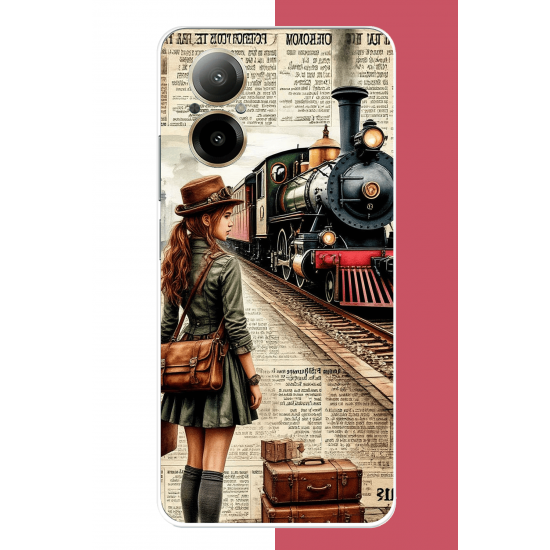 Realme 12 Lite Uyumlu vintage tren UV Baskılı Silikon Kılıf