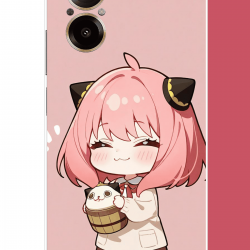 Realme 12 Lite Uyumlu kawaii küçük kız UV Baskılı Silikon Kılıf