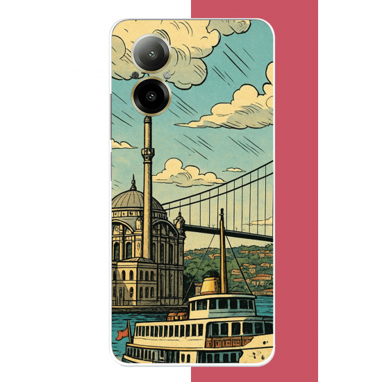 Realme 12 Lite Uyumlu İstanbul UV Baskılı Silikon Kılıf