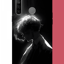 Realme 5i - 6i - C3 Uyumlu karanlıktaki anime karakteri UV Baskılı Silikon Kılıf
