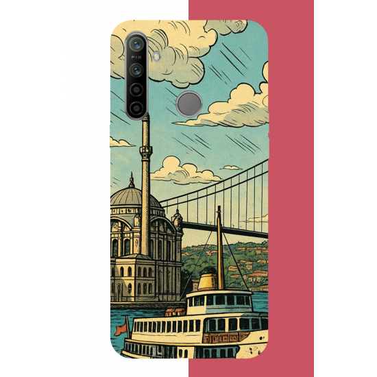 Realme 5i - 6i - C3 Uyumlu İstanbul UV Baskılı Silikon Kılıf