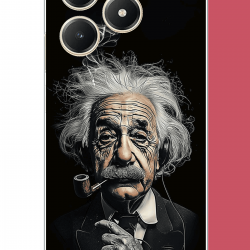Realme C61 Uyumlu einstein UV Baskılı Silikon Kılıf