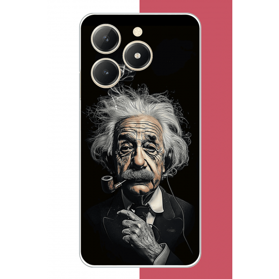 Realme C61 Uyumlu einstein UV Baskılı Silikon Kılıf