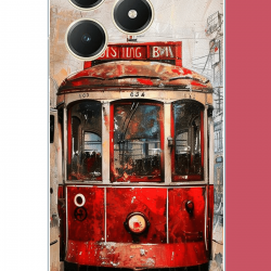 Realme C61 Uyumlu Taksim Tramvay UV Baskılı Silikon Kılıf