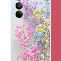 Realme C75 Uyumlu renkli çiçek UV Baskılı Silikon Kılıf