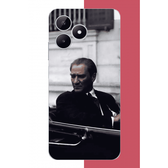 Realme Note 50 Uyumlu atatürk makam arabasında UV Baskılı Silikon Kılıf
