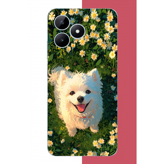 Realme Note 50 Uyumlu kaniş köpek UV Baskılı Silikon Kılıf