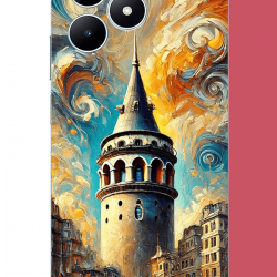 Realme Note 50 Uyumlu Galata UV Baskılı Silikon Kılıf