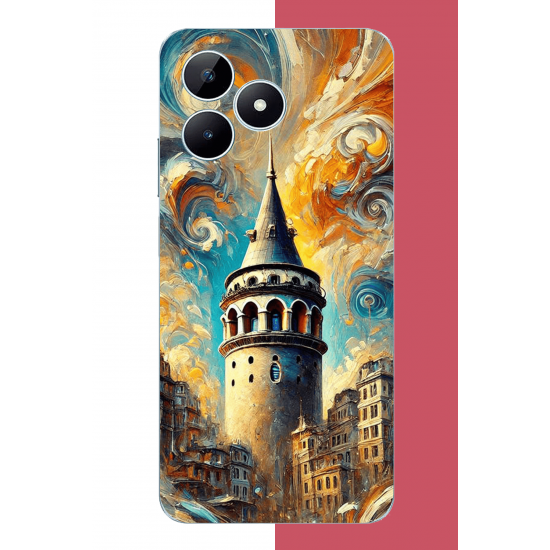 Realme Note 50 Uyumlu Galata UV Baskılı Silikon Kılıf