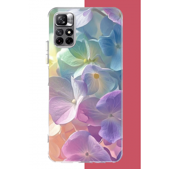 Redmi 10 Uyumlu renkli çiçek2.jpeg UV Baskılı Silikon Kılıf