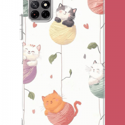 Redmi 10 Uyumlu yumaktaki kediler UV Baskılı Silikon Kılıf
