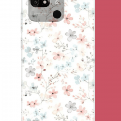 Redmi 10C - POCO C40 Uyumlu lila mavi pattern UV Baskılı Silikon Kılıf