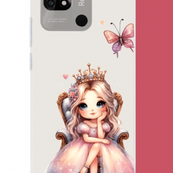 Redmi 10C - POCO C40 Uyumlu minik prenses UV Baskılı Silikon Kılıf
