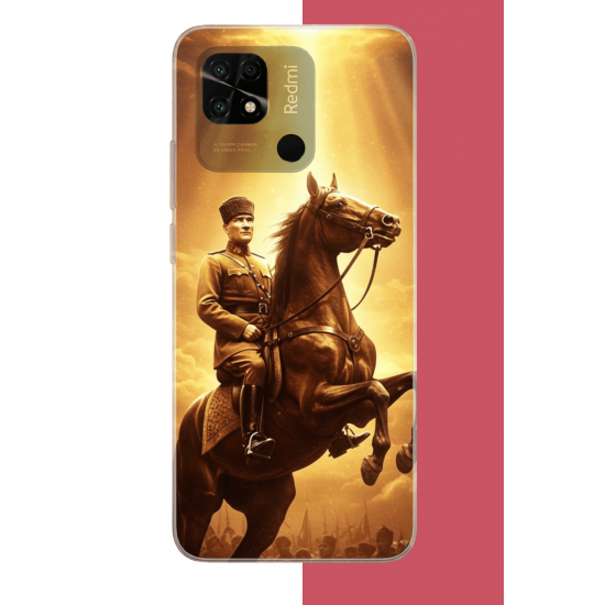 Redmi 10C - POCO C40 Uyumlu Atatürk5 UV Baskılı Silikon Kılıf