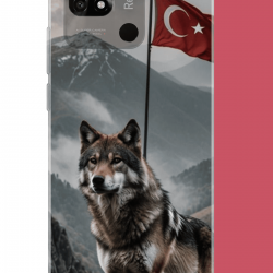 Redmi 10C - POCO C40 Uyumlu Ulu Kurt UV Baskılı Silikon Kılıf