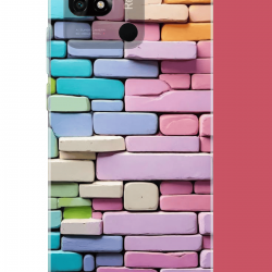 Redmi 10C - POCO C40 Uyumlu renkli tuğla UV Baskılı Silikon Kılıf