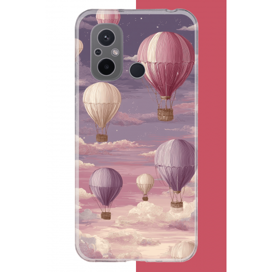 Redmi 12C Uyumlu uçan balon UV Baskılı Silikon Kılıf