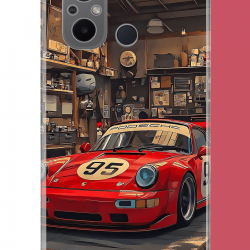 Redmi 12C Uyumlu kırmızı porsche UV Baskılı Silikon Kılıf Redmi 12C Uyumlu kırmızı porsche UV Baskılı Silikon Kılıf