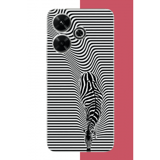 Redmi 13 Uyumlu Abstract zebra UV Baskılı Silikon Kılıf
