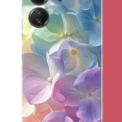 Redmi 13C Uyumlu renkli çiçek2.jpeg UV Baskılı Silikon Kılıf