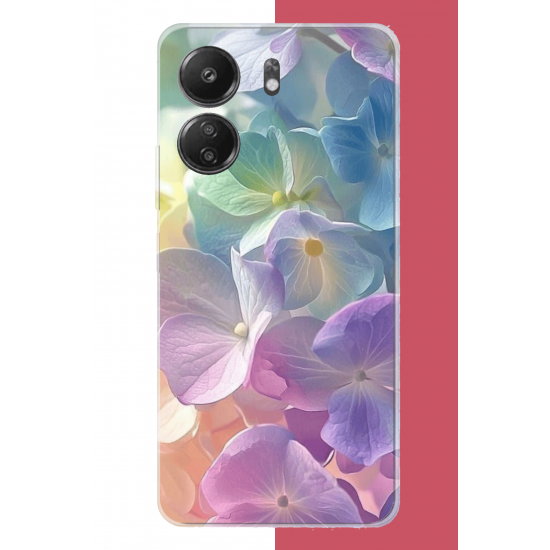 Redmi 13C Uyumlu renkli çiçek2.jpeg UV Baskılı Silikon Kılıf