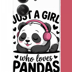 Redmi 13C Uyumlu kawaii panda UV Baskılı Silikon Kılıf