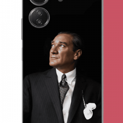 Redmi 13C Uyumlu kürsüden bakan atatürk UV Baskılı Silikon Kılıf