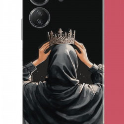 Redmi 13C Uyumlu Taç UV Baskılı Silikon Kılıf