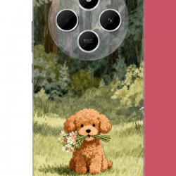 Redmi 14C Uyumlu peluş köpek UV Baskılı Silikon Kılıf