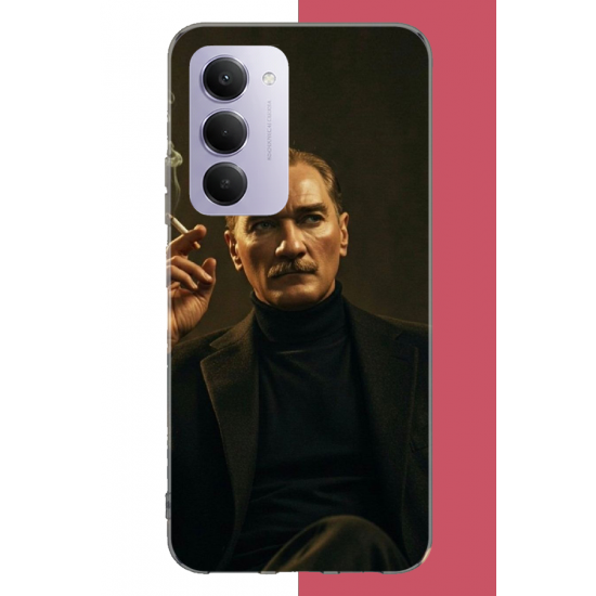 Redmi 15 4G Uyumlu atatürk UV Baskılı Silikon Kılıf