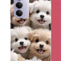 Redmi 15 4G Uyumlu sevimli köpek UV Baskılı Silikon Kılıf