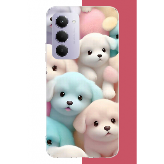 Redmi 15 4G Uyumlu sevimli renkli köpek UV Baskılı Silikon Kılıf Redmi 15 4G Uyumlu sevimli renkli köpek UV Baskılı Silikon Kılıf