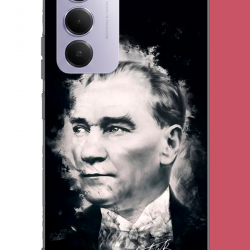 Redmi 15 4G Uyumlu atatürk portre UV Baskılı Silikon Kılıf