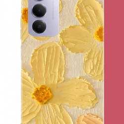 Redmi 15 4G Uyumlu tuvaldeki sarı çiçek UV Baskılı Silikon Kılıf
