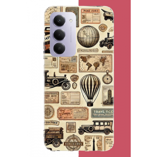 Redmi 15 4G Uyumlu vintage seyehat UV Baskılı Silikon Kılıf Redmi 15 4G Uyumlu vintage seyehat UV Baskılı Silikon Kılıf