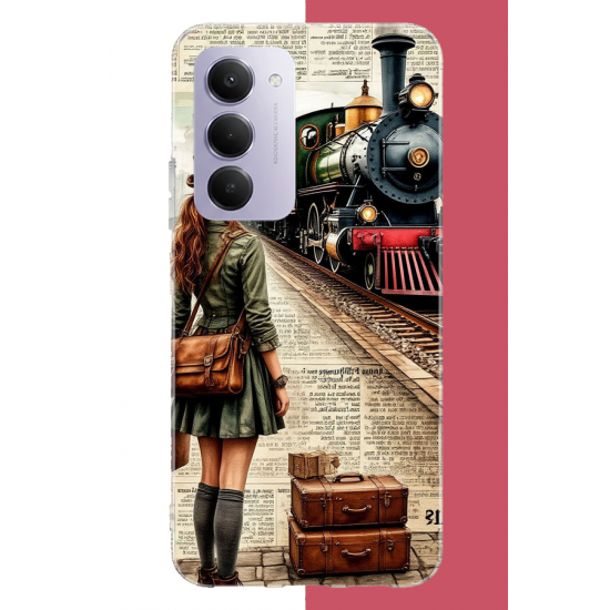 Redmi 15 4G Uyumlu vintage tren UV Baskılı Silikon Kılıf Redmi 15 4G Uyumlu vintage tren UV Baskılı Silikon Kılıf