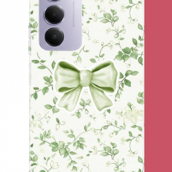 Redmi 15 4G Uyumlu yeşil fiyonk pattern UV Baskılı Silikon Kılıf Redmi 15 4G Uyumlu yeşil fiyonk pattern UV Baskılı Silikon Kılıf