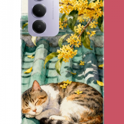 Redmi 15 4G Uyumlu çatıdaki kedi UV Baskılı Silikon Kılıf Redmi 15 4G Uyumlu çatıdaki kedi UV Baskılı Silikon Kılıf