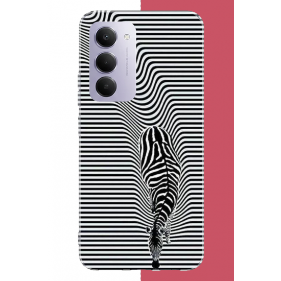 Redmi 15 4G Uyumlu Abstract zebra UV Baskılı Silikon Kılıf