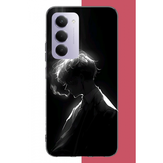 Redmi 15 4G Uyumlu karanlıktaki anime karakteri UV Baskılı Silikon Kılıf