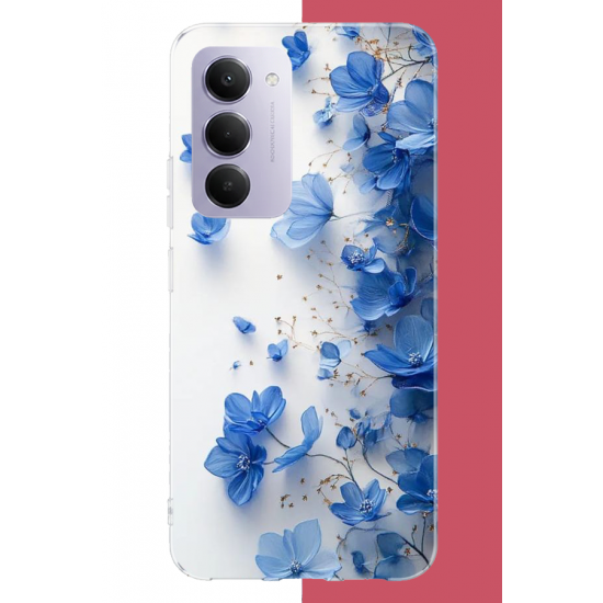 Redmi 15 4G Uyumlu mavi çiçek2 UV Baskılı Silikon Kılıf Redmi 15 4G Uyumlu mavi çiçek2 UV Baskılı Silikon Kılıf