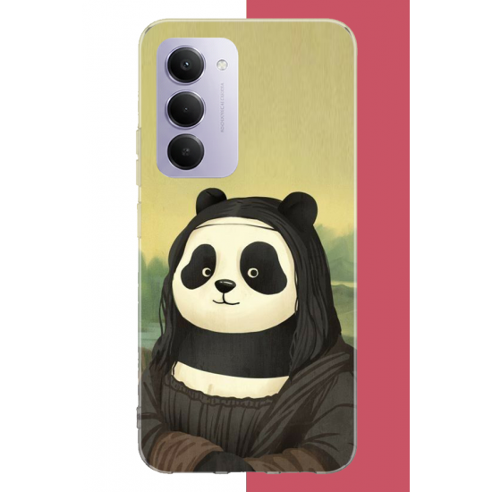 Redmi 15 4G Uyumlu kawaii monapanda UV Baskılı Silikon Kılıf